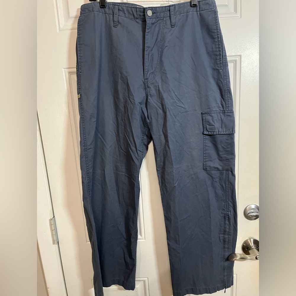 Vintage Levi’s Silver Tab Archer Cargo Pant Blue Khaki Men’s 35x30 Cotton